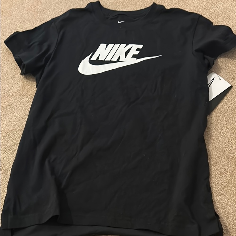 Nike Black Tee with White Logo